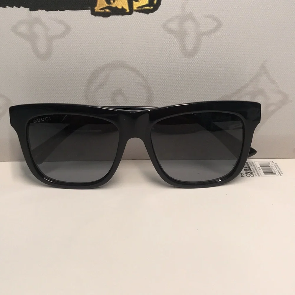 Luxury New Authentic Gucci GG0158SN 001 Sunglasses ✨